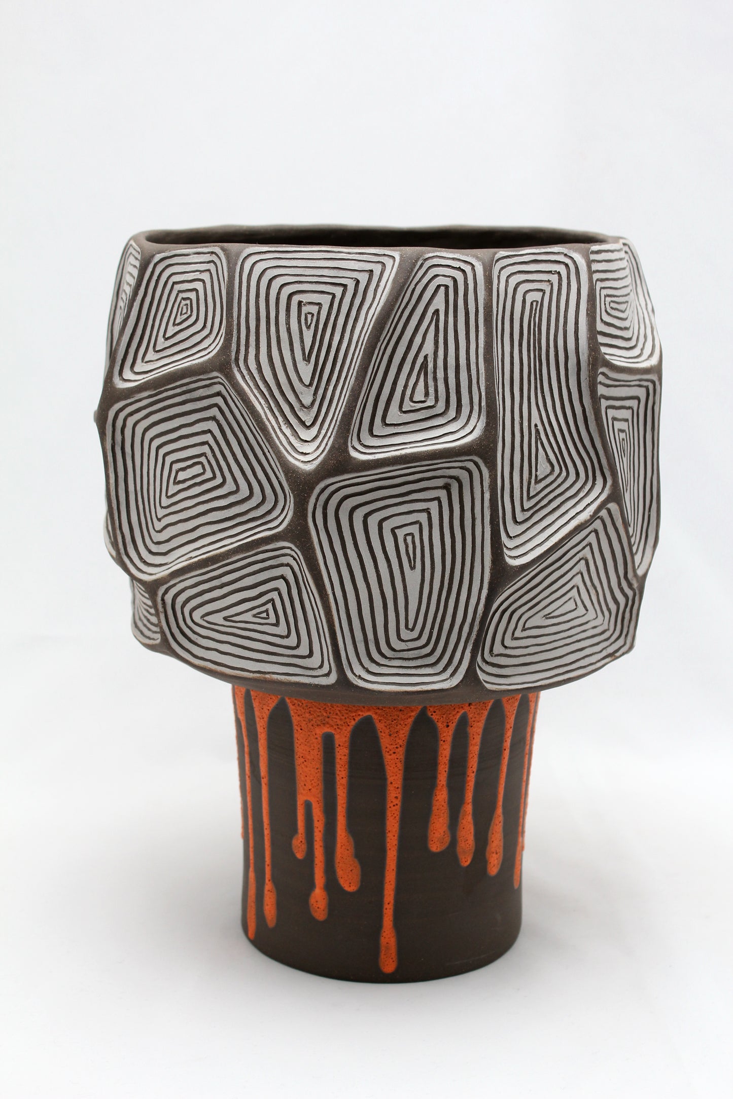 Brown/Orange Planter - Joan Lurie