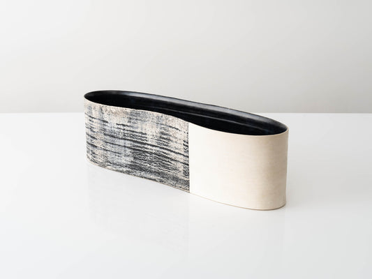 Indigo + Ivory Long Vessel - Kathy Erteman