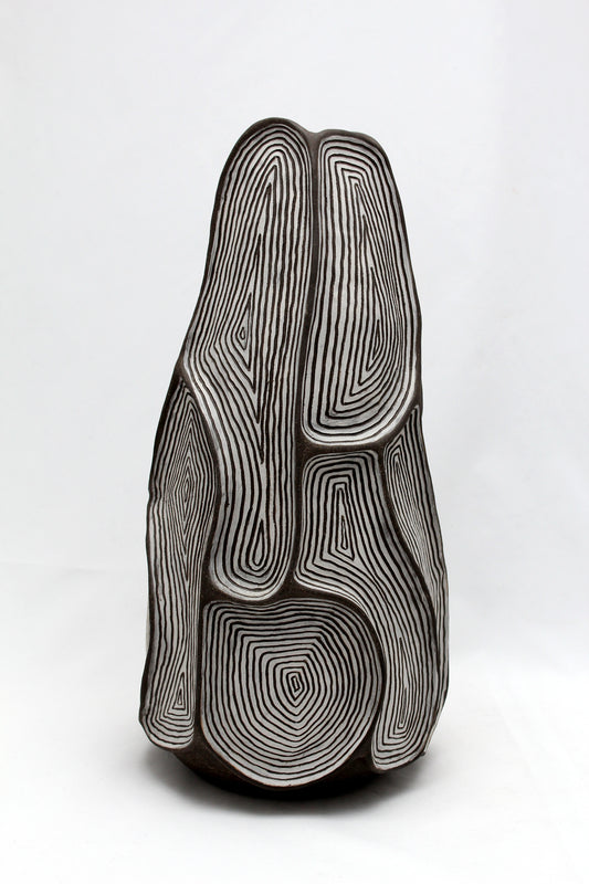 Brown/White Vase - Joan Lurie